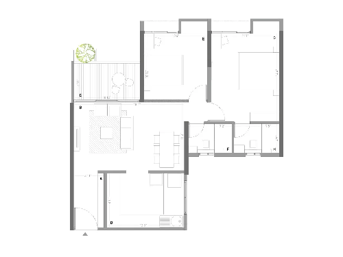 2 BHK Flats in Rahatani | Floor Plan 